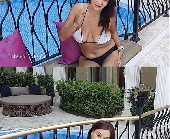 Sex my Mate's mom hard on a creaky bed after the pool!