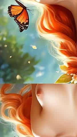 Ai Artistic Nude - Beautiful Woman Holding Gardenia with Topaz-orange Diamond Jewelry