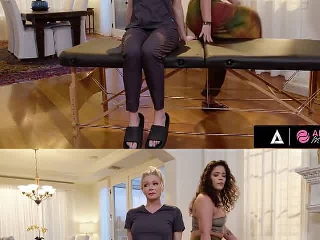 Naughty Massage Turns Hot For The Clients Benefit - Bella Bends And Victoria Voxxx