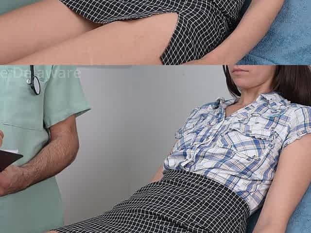Pervert Doctor Having Fun While Husband Is Waiting Outside