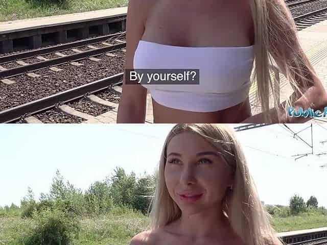 Public Agent Teach station public sex with beautyful woman