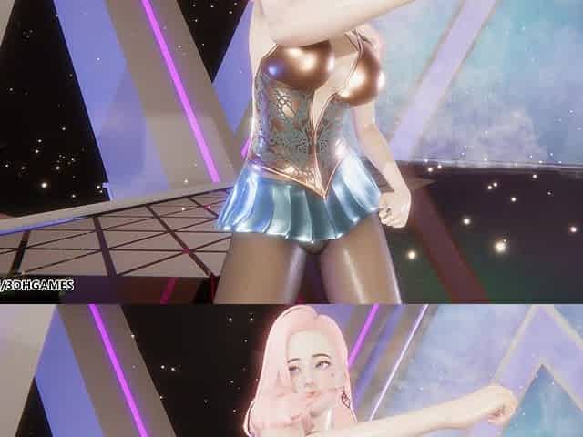 [mmd] Hyolyn - Wait Seraphine Sexy Striptease League of Legends Uncensored Hentai