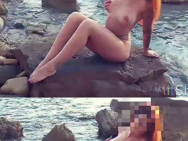 Une mother I'd like to fuck chaude se masturbe sur la plage en public