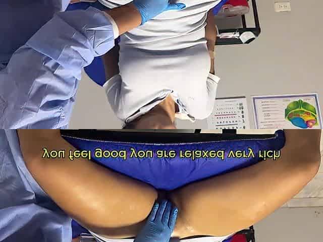 Doctor examines patient's cunt and they end up giving her a precious climax