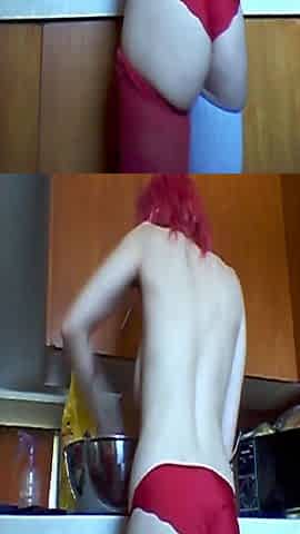 Amateur striptease and Solo masturbation