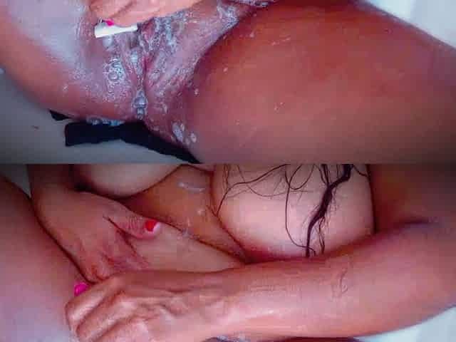 Peruvian MILF Shower Shave Show