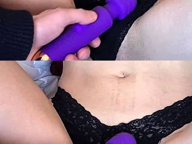 French Teen's First Magic Wand Orgasm