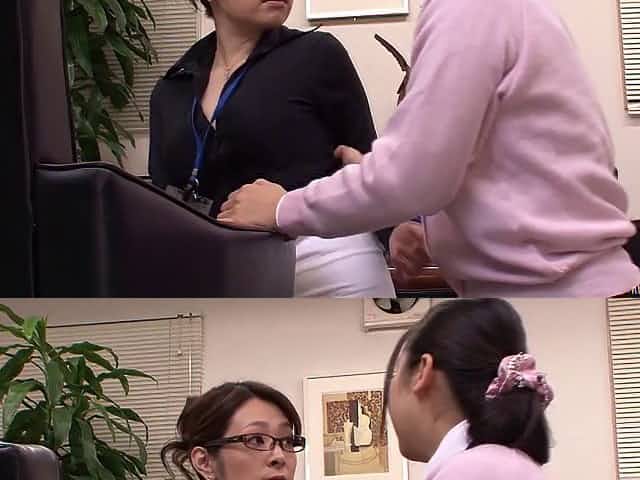 New girl at the office eaten out by a Japanese secretary