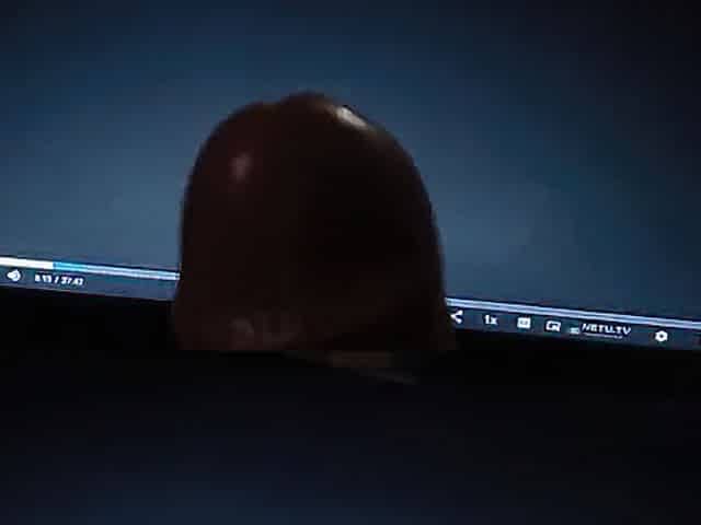 Nerdy watching Comics and Cumming with Maid Ane