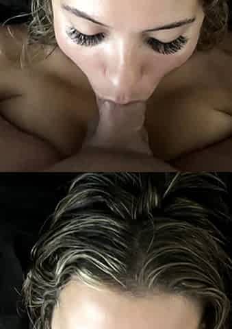 Bitch gives wam blowjob and handjob in pov scene