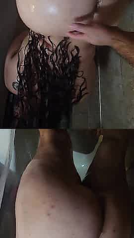 Cheating Latin chick Girlfriend Screws In Shower (POV)