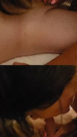 Wife takes old ramrod in throat