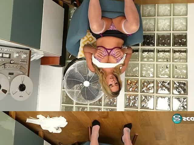 Maisie Lewis: Breasty British wife Maisie returns to play with her cunt
