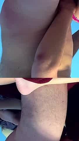 I get fucked in doggystyle by my boyfriend in hoodie and I masturbate with my hodody to reach orgasm