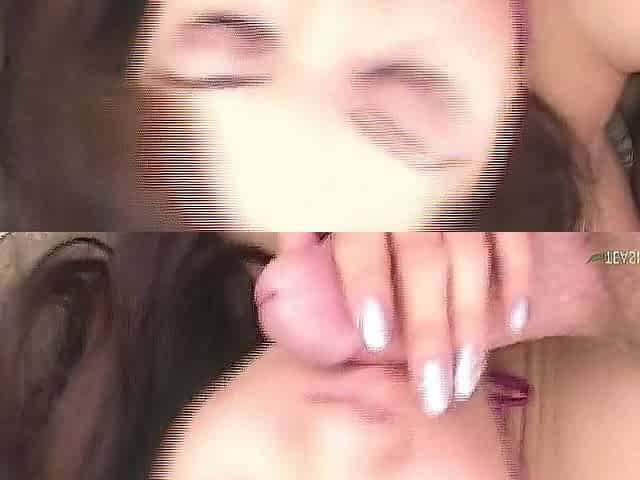 An Oriental teenager receives a facial after a thorough penetration of her genitals