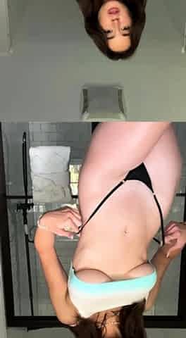 Amateur striptease and Solo masturbation