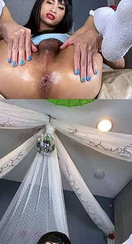 Stacked brunette goes solo toys and masturbation