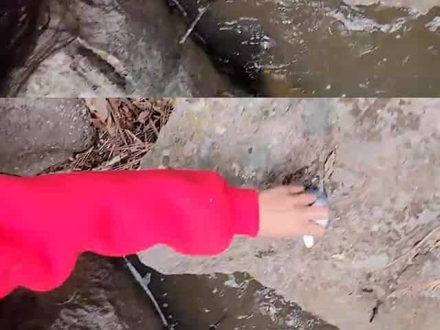 Backshots by the river: outdoor quickie