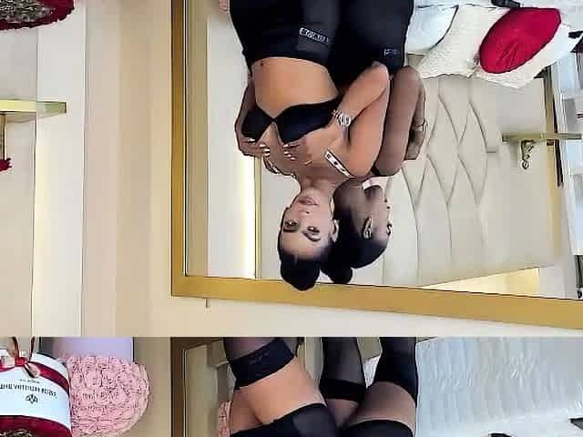 Big tit brunette amateur fucks a dildo close up
