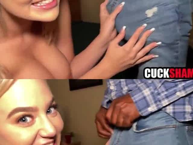 Watching my wife take a monster ebony rod - cuck porn