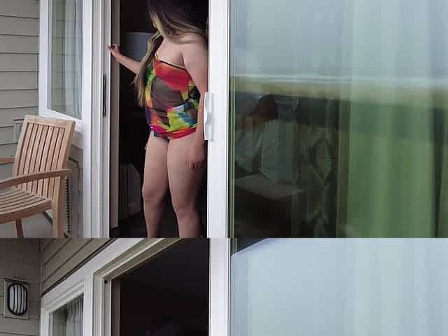 Getting caught banging in the balcony!! (Beach view)