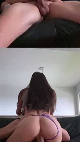 Brunette teen creampied after hardcore sex