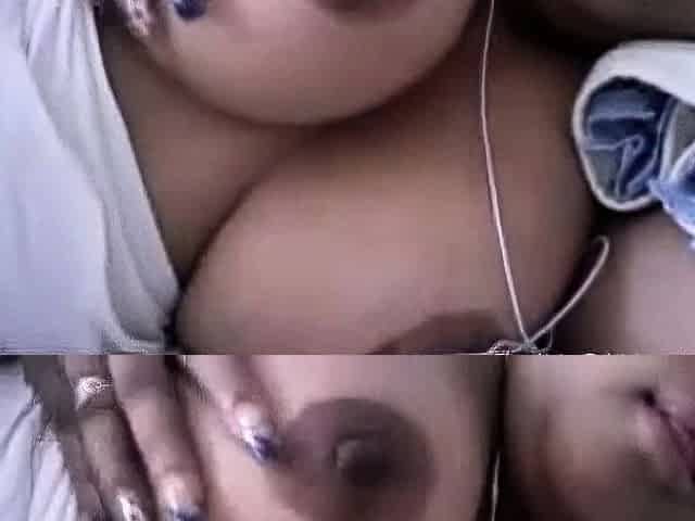 BBW Amateur with Big Nipples and Tits Strips on Webcam