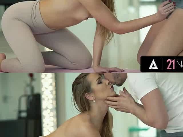Sexy Slim Alexis Crystal Lets Her Yoga Instructor Finger, Lick & Drill Her Asshole With His Big Dick