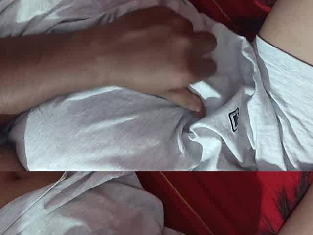 Desi Indian Girl Big Boob Press by Her Boyfriend at Home
