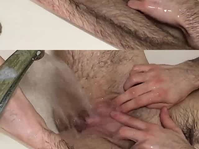 FTM Transman Edges Vagina With Bathtub Faucet