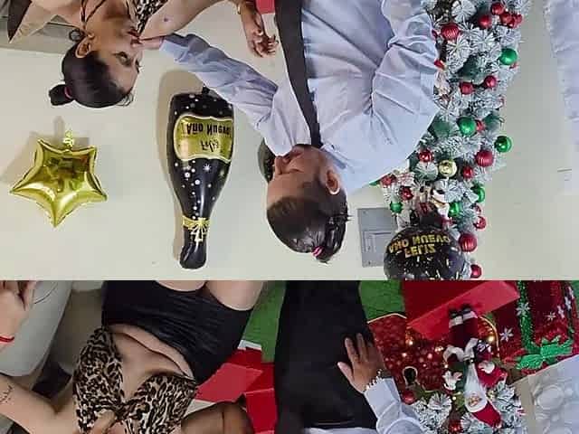 Depraved stepfather screws his gorgeous Latin chick stepdaughter on Recent Year's