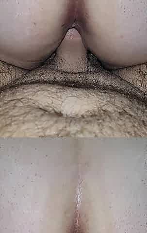 Bouncing my booty on his uncut weenie
