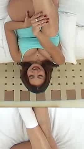 Amateur Babe's Intense Dildo Play on Bed