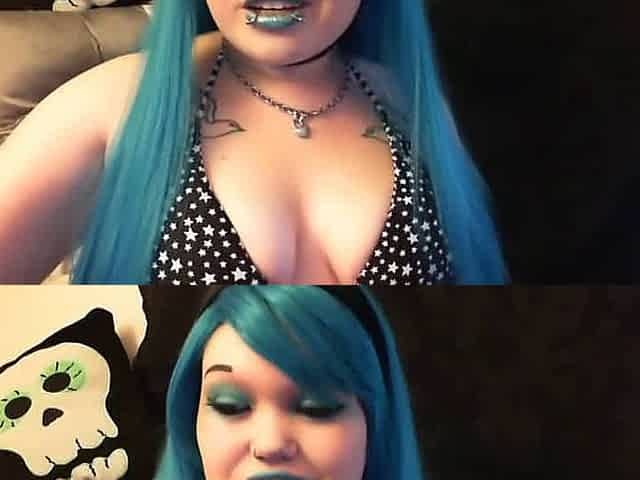 Smoking Emily Snow In Blue