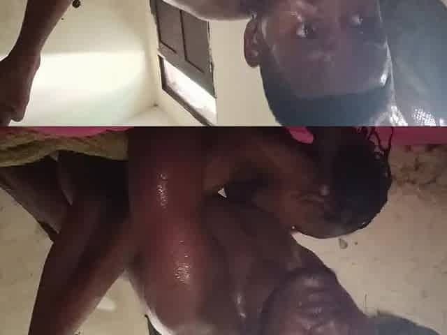 DS ejaculates and destroys the tiny twat of a youthful Afro hotty