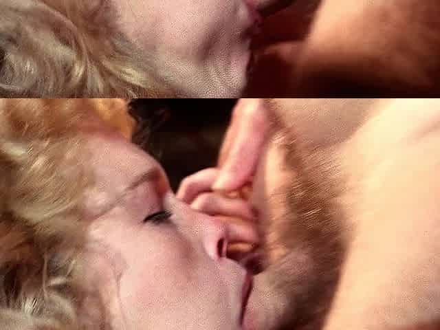 Blonde slut gives hardcore blowjob