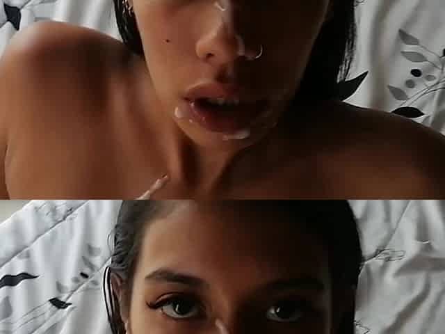 50 Cumshot over me