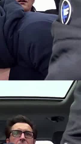 Sexy blonde pierced mature fucked in car