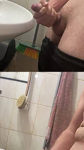 Dorm Bath Athletic Schlong Cum
