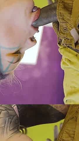 Threesome Anal Only Alternative Dreadlocks Girl Double Anal, Prolapse, Gape