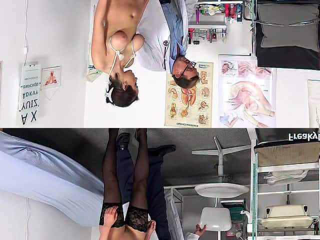 Old Chunky Doctor Checks Big Tits And Pink Pussy Of Young Fattie