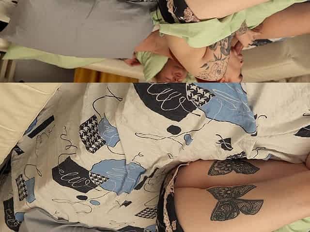 S1 Ep2 Stepmother Sucks Stepson in a Shared Bed, and Gets Creampied Stuck Under the Bed