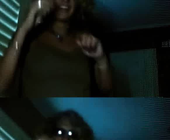 Blonde Amateur Strips on Webcam Wearing a Blue Necklace