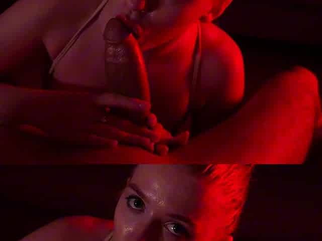 The beauty made a passionate juicy blowjob