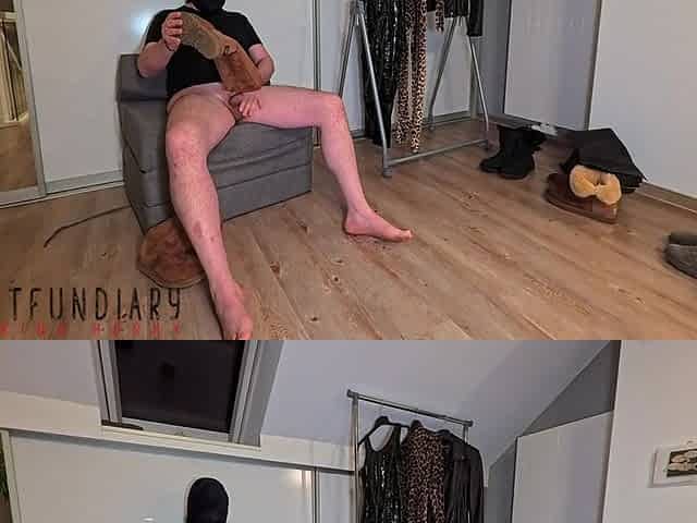 Fetish Girl in Down Jacket and Ugg Boots Gets Cumshot on Clothes - Projectfundiary