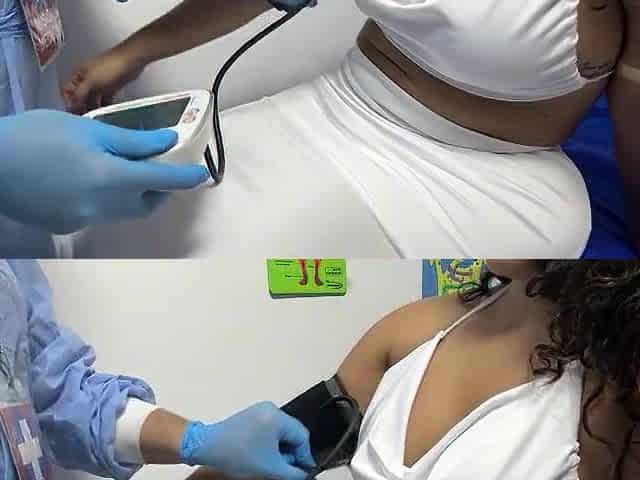 This babe goes to the gynecologist and ends up with his dong inside her.