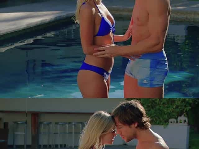 Babes Scarlet Red and Jean Val Jean enjoy a sexy pool day