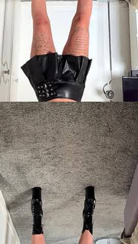 Perfect blond making solo masturbation