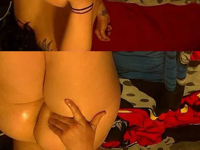 Hot Wife Oils up Ass and Shakes It