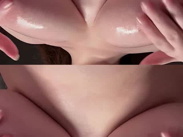 Closeup ASMR Oily Titty Massage